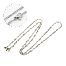 Ожерелье Цепочка из Нержавеющей Стали Плетение Твист с Застежкой Карабин Лобстер, 50смх2мм, (УТ100022617)