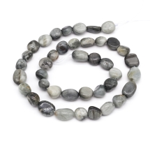 Намисто Натуральне Соколине Око Самородки, 8~12x7~10x4~8мм, Отвір 0.8мм, близько 40шт/40см/нитка (УТ100022758)