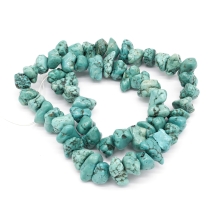 Бусины Натуральный Говлит Самородки, Бирюзовые, 9~18x8~12x2~6мм, Отверстие 2мм, около 40см/нить, (УТ100022779)