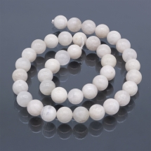 Бусины Натуральный Лунный Камень Круглые, 10мм, Отверстие 1мм, около 40шт/40см/нить, (УТ100022783)