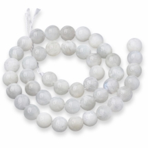 Намистини Натуральний Райдужний Місячний Камінь Круглі, 8~9мм, Отвір 1мм, близько 45шт/38см/нитка, (УТ100022784)