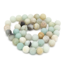 Бусины Натуральный Амазонит Круглые Матовые, 8~8.5мм, Отверстие 1мм, около 47шт/38см/нить, (УТ100022834)
