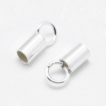 Срібло 925 Концевики для Шнура, Колір: Срібло, Розмір: 6.5 ~ 7x1.8 ~ 2 мм, внутрішній діаметр: 1.5 мм, Отвір 1.2 ~ 1.3мм, (УТ100022892)