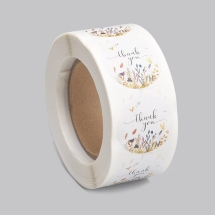 Наклейки, Стикеры, Этикетки на Подарочные Бирки, из Крафт-бумаги, 25мм, 500шт/рулон, (УТ100023003)