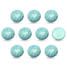 Кабошоны Синтетические Бирюза Круглые, Бирюзовый, 14х5мм, (УТ100023075)