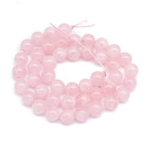 Бусины Натуральный Мадагаскарский Розовый Кварц, Класс АВ, На нитях, Круглые, 8мм, Отверстие 1мм, около 45шт/37нить, (УТ100022828)