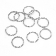 Колечки Одинарные Открытые Открытые Нержавеющая Сталь, 12х1.5мм, Внутренний Диаметр 12мм, (УТ100023351)