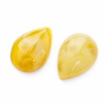 Кабошони Натуральний Смугастий Агат, Пофарбовані, Крапля, Колір: Світлий Хакі, Розмір: 25x18x6-7мм (УТ100022538)