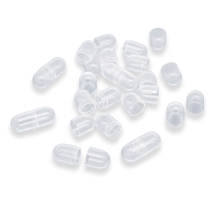 Контейнер для Бисера и Бусин, Пластик, Овал, Капсула, Цвет: Бесцветный, Размер: 24x10.5мм, Внутренний диаметр: 8.5мм, Обьем 1мл, (УТ100023524)