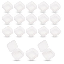 Контейнер для Бусин, Бисера и Фурнитуры Пластиковый Бесцветный Прямоугольный, 4.2x3.8x1.8см, 18шт/набор, (УТ100023528)