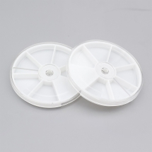 Контейнер для Бисера и Бусин, Пластик, Круглый, Цвет: Бесцветный, Размер: 83х12мм, (УТ100023541)