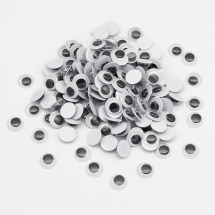 Глазки Живые для Скрапбукинга и игрушек, Клеевая Основа, Круглые, Цвет: Черный, Размер: 10x3мм, около 240шт/20г, (УТ100023565)