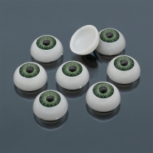 Очки для Іграшок, Круглі, Колір: Зелений, Розмір: Діаметр 20мм, Товщина 10мм, (УТ100023581)