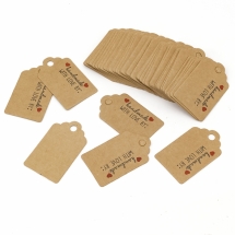 Бирки Подарочные "WITH LOVE BY" Бумажные, Прямоугольные, Бежевый, 50x30х0.4мм, Отверстие: 5мм, (УТ100023595)