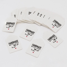 Бирки Подарочные "WITH LOVE litlle gift fan you" Бумажные, Прямоугольные, Цвет: Белый, Размер: 50x30х0.4мм, Отверстие: 5мм, (УТ100023599)