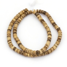 Намистини з Натурального Кокоса Рондель, Коричневі, 5.5x1.5-5мм, Отвір 1мм, близько 120шт/36см/нитка, (УТ100023632)