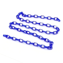 Цепь Акриловая Ручной Работы, Овал, Плетение Якорное, Имитация Натурального Камня, Цвет: Синий, Звено: 18.5x11.5x4.5мм, 1м/нить, (УТ100023662)