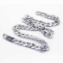 Ланцюг Акрилова, несварние, Колір: Сірий, Ланка: 29x21x6мм, 1м / нитка, (УТ100023688)