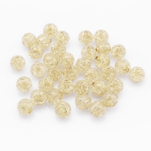 Бусины Акрил "Битое Стекло", Имитация, Круглые, Цвет: Бесцветный, Диаметр: 12мм, Отверстие 2мм, около 25шт/25г, (УТ100023897)