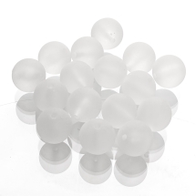 Бусины Акрил Матовые, Прозрачные, Круглые, Морозный стиль, Цвет: Бесцветный, Размер: 14мм, Отверстие 2мм, около 16шт/25г, (УТ100023899)