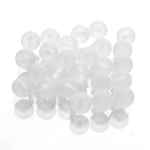 Бусины Акрил Матовые, Прозрачные, Круглые, Морозный стиль, Цвет: Бесцветный, Размер: 12мм, Отверстие 2мм, около 25шт/25г, (УТ100023900)