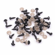 Носик для Игрушек, Треугольный, Цвет: Черный, Размер: Длина: 6мм, Ширина: 9мм, Пин: 3мм, (УТ100023908)