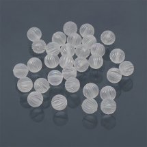 Бусины Акрил, Прозрачные, Гофрированные, АВ цвет, Круглые, Цвет: Бесцветный, Размер: 9.5мм, Отверстие 1.8мм, около 45шт/25г, (УТ100023943)