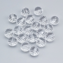 Бусины Акриловые Прозрачные Граненые, Круглые, Бесцветный, 16мм, Отверстие 3мм, (УТ100023978)