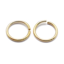 Серебро 925 Колечки Соединительные Одинарные Открытые, Позолота 18К, 6х0.7мм, (УТ100024010)