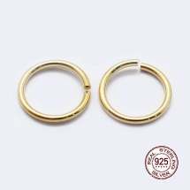 Серебро 925 Колечки Соединительные Одинарные Открытые, Позолота 18К, 4х0.7мм, (УТ100024011)