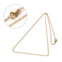 Ожерелье Цепочка из Нержавеющей Стали Плетение Якорное с Застежкой Карабин-Лобстер, Золото, 50см, Звено 2x1.5x0.2мм, (УТ100024056)