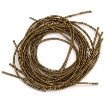 Канитель Трунцал, 4 Грани, Цвет: Темное Золото, Отрезки не Менее 15см, Диаметр 1.2мм, около 338см/10г, (УТ100024092)