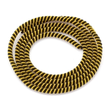 Канитель Фигурная Витая Двойная, Черно-Золотой, 3мм, Цельный Отрезок 70см/17г, (УТ100024103)