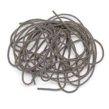 Канитель Фигурная Витая Бархатная, Цвет: Светло-Серый, Отрезки не Менее 15см, Диаметр 1.2мм, около 290см/10г, (УТ100024120)
