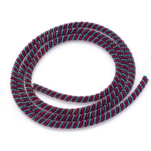 Канитель Фигурная Витая Двойная, Диаметр: 3мм, Цвет: Бирюзово-красный, цельный отрезок 60см/13г, (УТ100024126)