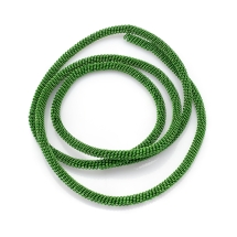 Канитель Фигурная Витая, Диаметр: 3мм, Цвет: Зеленый, цельный отрезок 60см/12г, (УТ100024127)