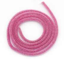 Канитель Фигурная Витая, Диаметр: 3мм, Цвет: Розовый, цельный отрезок 55см/6г, (УТ100024130)