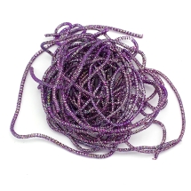 Канитель Трунцал 4 грани, Цвет: Сиреневый металлик, Отрезки не Менее 15см, Диаметр 1.2мм, около 447см/10г, (УТ100024132)