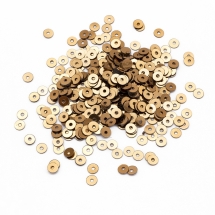 Cekiny Matowe Antyczne Metaliczne Indie 4mm Ciemne Złoto około 2000szt/10g (13WB24142)