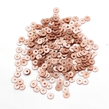 Паєтки, Круглі, Непрозорі, ефект Античний Металік, Колір: Рожеве Золото, Розмір: 4 мм, (УТ100024144)