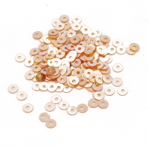 Паєтки, Круглі, Дзеркальні, Колір: Персиковий, Розмір: 4 мм, (УТ100024158)