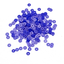 Пайетки, Круглые, Матовые, Цвет: Синий, Размер: 3мм, около 2700шт/10г, (УТ100024197)