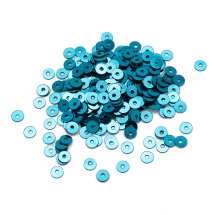 Паєтки, Круглі, Непрозорі, ефект Античний Металік, Колір: Темно-бірюзовий, Розмір: 4 мм, (УТ100024216)