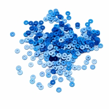 Пайетки, Круглые, Непрозрачные, эффект Античный Металлик, Цвет: Синий, Размер:4мм, около 2000шт/10г, (УТ100024217)