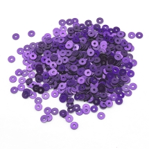 Паєтки, Круглі, Непрозорі, ефект Античний Металік, Колір: Фіолетовий, Розмір: 4 мм, (УТ100024224)
