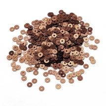 Паєтки, Круглі, Непрозорі, ефект Античний Металік, Колір: Шоколадний, Розмір: 4 мм, (УТ100024225)
