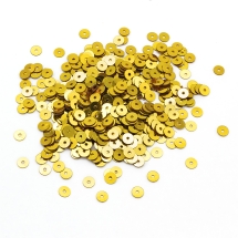 Паєтки, Круглі, Непрозорі, ефект Античний Металік, Колір: Золото, Розмір: 4 мм, (УТ100024235)