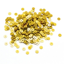Пайетки, Круглые, Непрозрачные, эффект Античный Металлик, Цвет: Желто-золотой, Размер:4мм, около 2000шт/10г, (УТ100024239)