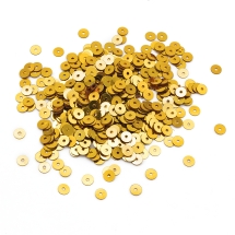 Пайетки, Круглые, Непрозрачные, эффект Античный Металлик, Цвет: Медовый, Размер:4мм, около 2000шт/10г, (УТ100024243)