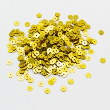 Пайетки, Круглые, Непрозрачные, эффект Античный Металлик, Цвет: Желтое Золото, Размер:3мм, около 3000шт/10г, (УТ100024247)